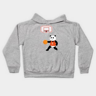 Play basketball with a panda Kids Hoodie